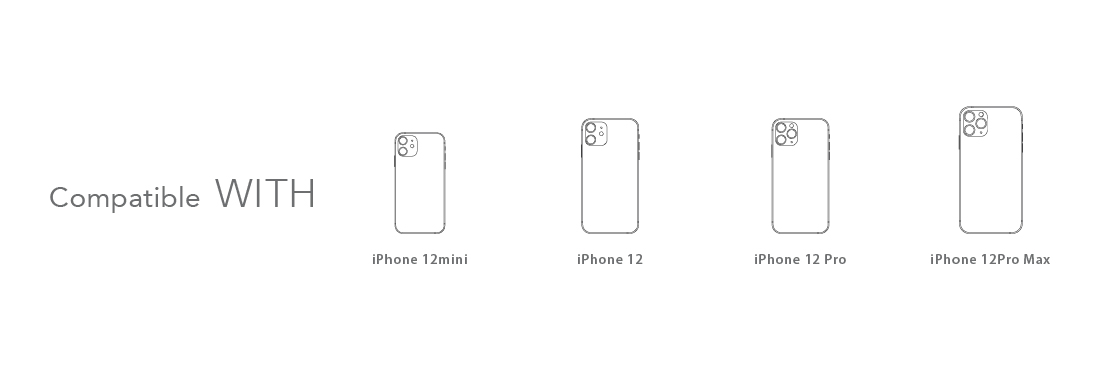 Compatible with: iPhone 12 mini, iPhone 12 Pro, iPhone 12, iPhone 12 Pro Max, iPhone 11 Pro, iPhone X/XS, iPhone 11, iPhone XR, iPhone 11 Pro Max, iPhone XS Max